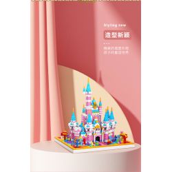 MOYU BLOCK MY92002 92002 non  LÂU ĐÀI CẦU VỒNG bộ đồ chơi xếp lắp ráp ghép mô hình Girl RAINBOW CASTLE Con Gái 6230 khối