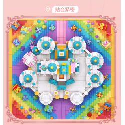 MOYU BLOCK MY92002 92002 non  LÂU ĐÀI CẦU VỒNG bộ đồ chơi xếp lắp ráp ghép mô hình Girl RAINBOW CASTLE Con Gái 6230 khối