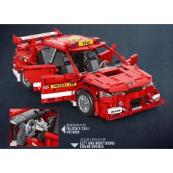 Decool 33019 Jisi 33019 non  TAXI CỰC CHẤT bộ đồ chơi xếp lắp ráp ghép mô hình  Kỹ Thuật Công Nghệ Cao Mô Hình Phương Tiện 1304 khối