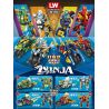 LW 1036 non  XE MÁY NINJA MA 4 PHONG CÁCH bộ đồ chơi xếp lắp ráp ghép mô hình The  Ninjago Movie Ninja Lốc Xoáy 617 khối