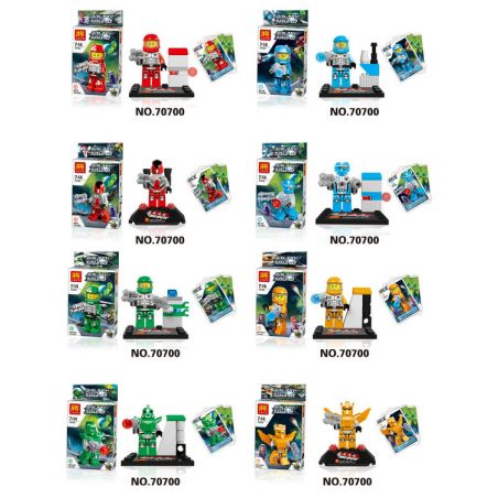 LELE 70700 non  GALAXY TROOPERS MINIFIGURES 8 LOẠI bộ đồ chơi xếp lắp ráp ghép mô hình Space GALAXY SQUAD Thám Hiểm Không Gian