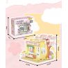 WEKKI 516601 non  CÓ MỘT CỬA HÀNG KẸO HOA ANH ĐÀO bộ đồ chơi xếp lắp ráp ghép mô hình Girl DESSERT HOUSE Con Gái