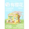 WEKKI 516601 non  CÓ MỘT CỬA HÀNG KẸO HOA ANH ĐÀO bộ đồ chơi xếp lắp ráp ghép mô hình Girl DESSERT HOUSE Con Gái