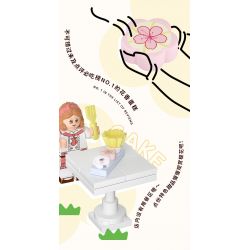 WEKKI 516601 non  CÓ MỘT CỬA HÀNG KẸO HOA ANH ĐÀO bộ đồ chơi xếp lắp ráp ghép mô hình Girl DESSERT HOUSE Con Gái
