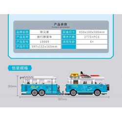 BRICK ELEMENT 19009 non  CẮM TRẠI DU LỊCH bộ đồ chơi xếp lắp ráp ghép mô hình Creator TRAVEL CAMPER Sáng Tạo 2775 khối