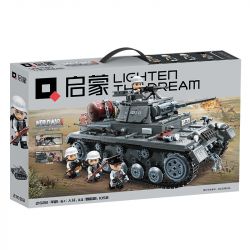 Enlighten 21028 Qman 21028 non  PANZER III F CỦA ĐỨC bộ đồ chơi xếp lắp ráp ghép mô hình Military Army WORLD WAR II Quân Sự Bộ Đội 1058 khối
