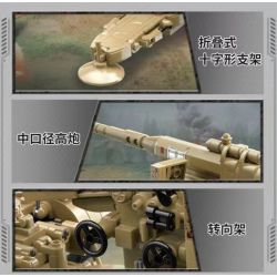 Enlighten 21027 Qman 21027 non  PHÁO PHÒNG KHÔNG 88MM CỦA ĐỨC bộ đồ chơi xếp lắp ráp ghép mô hình Military Army WORLD WAR II Quân Sự Bộ Đội