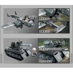 Enlighten 21021 Qman 21021 non  CHIẾN TRƯỜNG 5 HỘP NHỎ bộ đồ chơi xếp lắp ráp ghép mô hình Military Army WORLD WAR II Quân Sự Bộ Đội