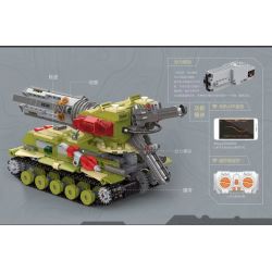 Decool 3904 Jisi 3904 non  XE TĂNG SÚNG ĐIỆN TỪ ???NG ĐƠN bộ đồ chơi xếp lắp ráp ghép mô hình Military Army DECOOL MOTOR Quân Sự Bộ Đội 660 khối