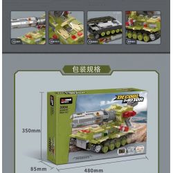 Decool 3904 Jisi 3904 non  XE TĂNG SÚNG ĐIỆN TỪ ???NG ĐƠN bộ đồ chơi xếp lắp ráp ghép mô hình Military Army DECOOL MOTOR Quân Sự Bộ Đội 660 khối