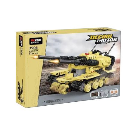 Decool 3906 Jisi 3906 non  XE TĂNG RAILGUN ĐÔI bộ đồ chơi xếp lắp ráp ghép mô hình Creator DECOOL MOTOR Sáng Tạo 618 khối