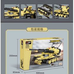 Decool 3906 Jisi 3906 non  XE TĂNG RAILGUN ĐÔI bộ đồ chơi xếp lắp ráp ghép mô hình Creator DECOOL MOTOR Sáng Tạo 618 khối