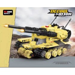 Decool 3906 Jisi 3906 non  XE TĂNG RAILGUN ĐÔI bộ đồ chơi xếp lắp ráp ghép mô hình Creator DECOOL MOTOR Sáng Tạo 618 khối