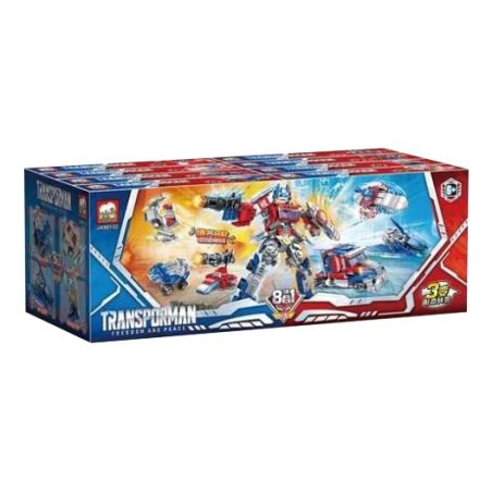 ELEPHANT JX90132 90132 non  SIÊU THẦN CHIẾN CƠ 8 TỔ HỢP bộ đồ chơi xếp lắp ráp ghép mô hình Movie & Game TRANSPORMAN Phim Và Trò Chơi 1849 khối