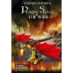 BEAUTY AND 13003 non  SMAUG CON RỒNG bộ đồ chơi xếp lắp ráp ghép mô hình The Lord Of The Rings DRAGON SMAUG Chúa Nhẫn 1359 khối