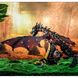 BEAUTY AND 13003 non  SMAUG CON RỒNG bộ đồ chơi xếp lắp ráp ghép mô hình The Lord Of The Rings DRAGON SMAUG Chúa Nhẫn 1359 khối