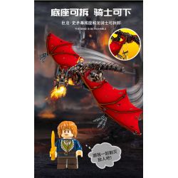 BEAUTY AND 13003 non  SMAUG CON RỒNG bộ đồ chơi xếp lắp ráp ghép mô hình The Lord Of The Rings DRAGON SMAUG Chúa Nhẫn 1359 khối