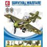 SEMBO 207000 non  ANH SPITFIRE bộ đồ chơi xếp lắp ráp ghép mô hình Military Army SURVIVAL WARFARE Quân Sự Bộ Đội 302 khối