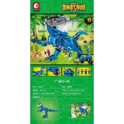 SEMBO 205021 non  THẾ GIỚI KHỦNG LONG VELOCIRAPTOR bộ đồ chơi xếp lắp ráp ghép mô hình Jurassic World WORLD DINOSAUR 908 khối