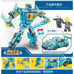 MINGDI LEIBAO 10059 non  TỐC ĐỘ MECH 911-SIÊU XE bộ đồ chơi xếp lắp ráp ghép mô hình Racers SPEED ARMOR Đua Tốc Độ 510 khối