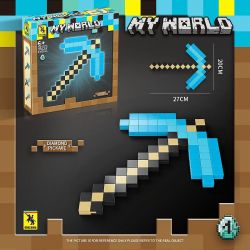 RENZAIMA 733 non  MINECRAFT LẮP RÁP VŨ KHÍ 4 KIỂU bộ đồ chơi xếp lắp ráp ghép mô hình MY WORLD Game Xây Dựng 932 khối