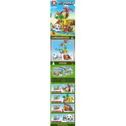 SX 1073 non  NHÀ CÂY BỐN MÙA 4 PHONG CÁCH bộ đồ chơi xếp lắp ráp ghép mô hình Minecraft MY WORLD Game Xây Dựng