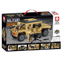 LEYI 88018 non  XE HUMVEE QUÂN SỰ M998 bộ đồ chơi xếp lắp ráp ghép mô hình Military Army M998 MILITRAY HUMMER Quân Sự Bộ Đội 588 khối