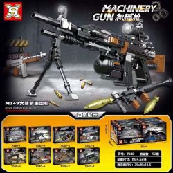 SX 7040 non  SÚNG JACKPOT 8 KIỂU bộ đồ chơi xếp lắp ráp ghép mô hình Military Army MACHINERY GUN Quân Sự Bộ Đội
