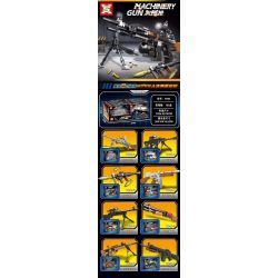SX 7040 non  SÚNG JACKPOT 8 KIỂU bộ đồ chơi xếp lắp ráp ghép mô hình Military Army MACHINERY GUN Quân Sự Bộ Đội
