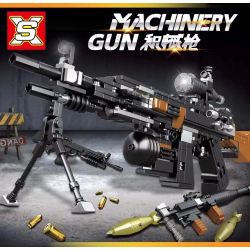 SX 7040 non  SÚNG JACKPOT 8 KIỂU bộ đồ chơi xếp lắp ráp ghép mô hình Military Army MACHINERY GUN Quân Sự Bộ Đội
