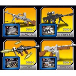 SX 7040 non  SÚNG JACKPOT 8 KIỂU bộ đồ chơi xếp lắp ráp ghép mô hình Military Army MACHINERY GUN Quân Sự Bộ Đội