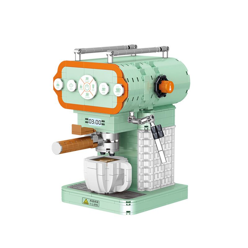 ZHEGAO 01008 non  MÁY PHA CÀ PHÊ HIỆN ĐẠI bộ đồ chơi xếp lắp ráp ghép mô hình Creator COFFEE MACHINE Sáng Tạo 640 khối