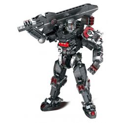 SEMBO 109007 non  LỒNG THẦN MU2 CÁ MẬP TRẮNG BÌNH MINH BA CHIỀU NẶNG-04 bộ đồ chơi xếp lắp ráp ghép mô hình Computer Games HEAVY-DUTY MECHA MU2 WHITE SHARK 04 Trò Chơi 802 khối