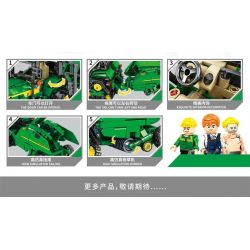 SEMBO 710950 non  TRANG TRẠI MÁY MÓC JOHN DEERE bộ đồ chơi xếp lắp ráp ghép mô hình 1404 khối