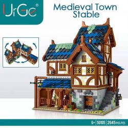 MorkModel 50105 Mork Model 50105 non  CHUỒNG THỜI TRUNG CỔ bộ đồ chơi xếp lắp ráp ghép mô hình MEDIEVAL TOWN STABLE 2645 khối
