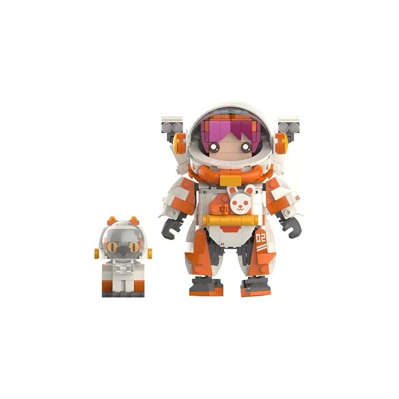 JAKI JK9108 9108 non  ĐỘI VŨ TRỤ X-PET PHI HÀNH GIA MÀU CAM CYNTHIA bộ đồ chơi xếp lắp ráp ghép mô hình SPACE QUEST X-PET ASTRONAUT TEAM