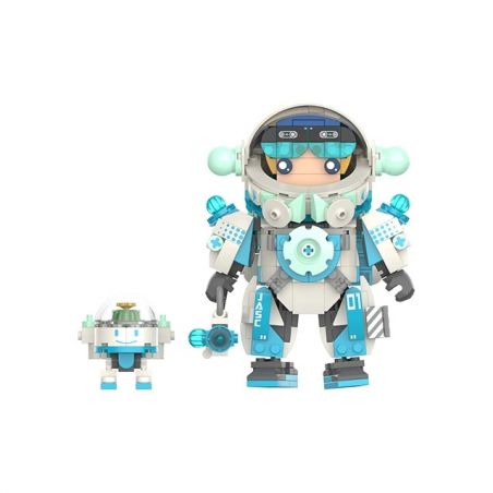 JAKI JK9107 9107 non  ĐỘI VŨ TRỤ X-PLANT PHI HÀNH GIA XANH BACCHUS bộ đồ chơi xếp lắp ráp ghép mô hình SPACE QUEST X-PLANT ASTRONAUT TEAM