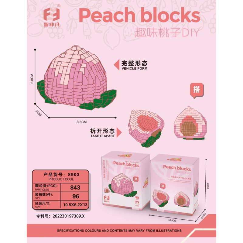 EXTRAORDINARY WISDOM 8903 non  SỞ THÍCHMOMOKODIY bộ đồ chơi xếp lắp ráp ghép mô hình Creator Sáng Tạo 843 khối