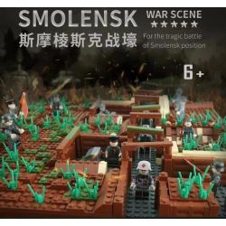 RONG LE 0701 non  CHIẾN HÀO SMOLENSK bộ đồ chơi xếp lắp ráp ghép mô hình Military Army FOR THE TRAGIC BATTLE OF SMOLENSK POSITION Quân Sự Bộ Đội 1800 khối