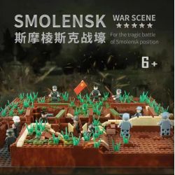 RONG LE 0701 non  CHIẾN HÀO SMOLENSK bộ đồ chơi xếp lắp ráp ghép mô hình Military Army FOR THE TRAGIC BATTLE OF SMOLENSK POSITION Quân Sự Bộ Đội 1800 khối