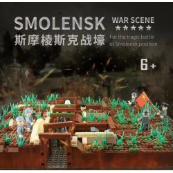 RONG LE 0701 non  CHIẾN HÀO SMOLENSK bộ đồ chơi xếp lắp ráp ghép mô hình Military Army FOR THE TRAGIC BATTLE OF SMOLENSK POSITION Quân Sự Bộ Đội 1800 khối