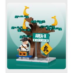 X AREA-X AX005 non  THÔNG XANH VÀ CÁ bộ đồ chơi xếp lắp ráp ghép mô hình Creator Sáng Tạo