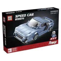 JIAPIN TIANDI JP2138 2138 non  XE LÙI AUDI R8V1 bộ đồ chơi xếp lắp ráp ghép mô hình 260 khối