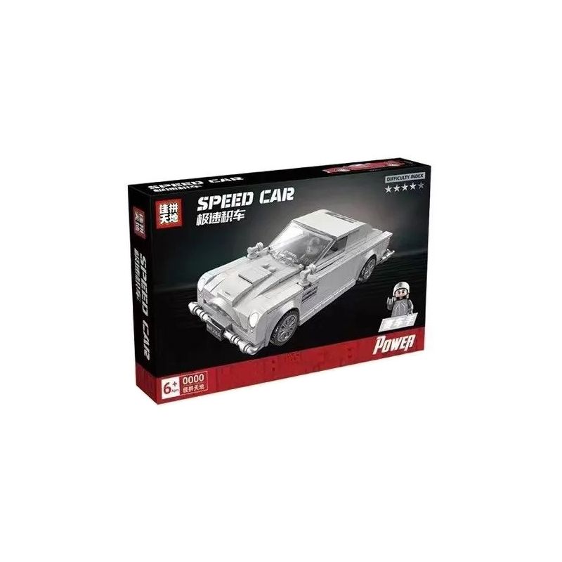 JIAPIN TIANDI JP2141 2141 non  XE THỂ THAO ASTON MARTIN DB5 LÙI bộ đồ chơi xếp lắp ráp ghép mô hình 287 khối