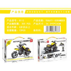 LEIBAO 8112 non  MÔ TÔ DUCATI SCRAMBLER bộ đồ chơi xếp lắp ráp ghép mô hình Racers Đua Tốc Độ 305 khối