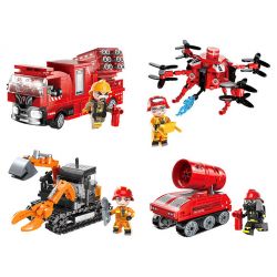 Enlighten 12021 Qman 12021 non  CẦU CỨU KHẨN CẤP BLAZING PIONEER 3 4 LOẠI bộ đồ chơi xếp lắp ráp ghép mô hình Minecity Thành Phố Mỏ 579 khối