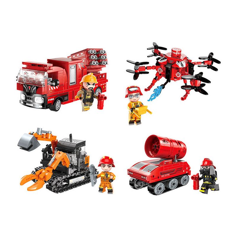 Enlighten 12021 Qman 12021 non  CẦU CỨU KHẨN CẤP BLAZING PIONEER 3 4 LOẠI bộ đồ chơi xếp lắp ráp ghép mô hình Minecity Thành Phố Mỏ 579 khối