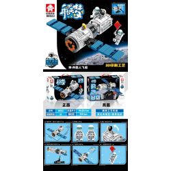 LEYI 88023 non  TÀU VŨ TRỤ CÓ NGƯỜI LÁI THẦN CHÂU bộ đồ chơi xếp lắp ráp ghép mô hình City Thành Phố 486 khối