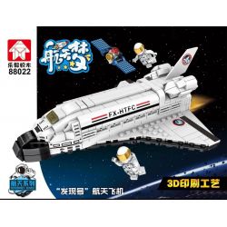 LEYI 88022 non  KHÁM PHÁ TÀU CON THOI bộ đồ chơi xếp lắp ráp ghép mô hình City Thành Phố 438 khối