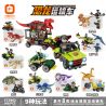 FORANGE FC3842 3842 non  VẬN CHUYỂN KHỦNG LONG 8 KẾT HỢP bộ đồ chơi xếp lắp ráp ghép mô hình Jurassic World Thế Giới Khủng Long 666 khối